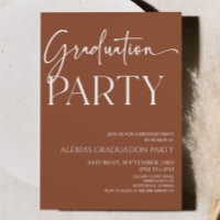 Festa de formatura Mínima Brown Boho Bohemian