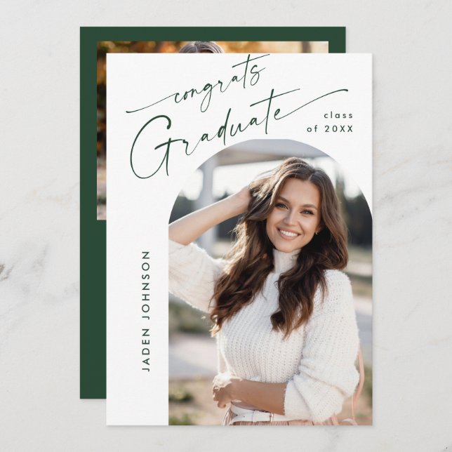 Convite Festa de formatura Mínima Moderna 2 FOTO (Frente/Verso)