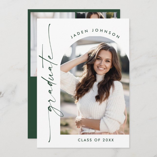 Convite Festa de formatura Mínima Moderna 2 FOTO (Frente/Verso)