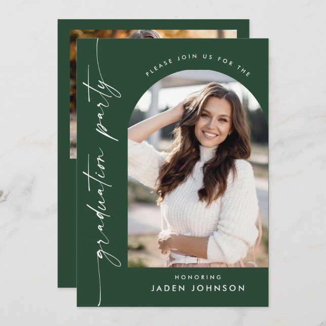 Convite Festa de formatura Mínima Moderna 2 FOTO (Frente/Verso)