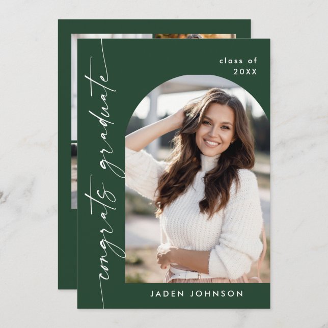 Convite Festa de formatura Mínima Moderna 5 FOTO (Frente/Verso)