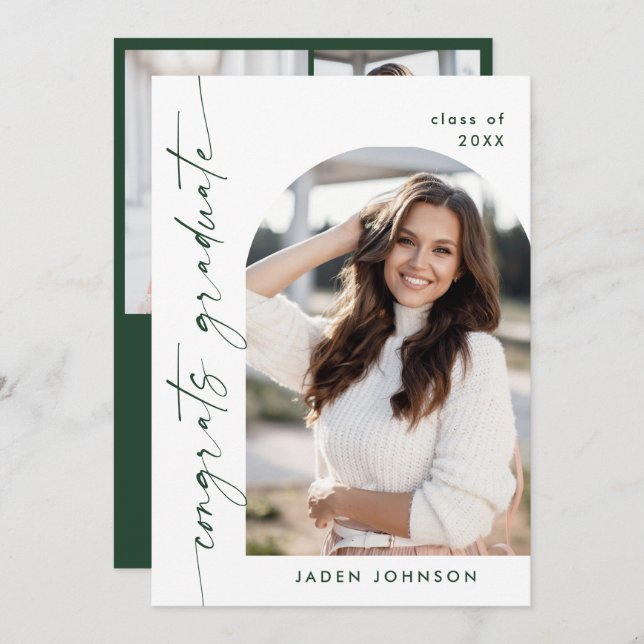 Convite Festa de formatura Mínima Moderna de 4 FOTOS (Frente/Verso)