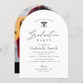 Convite festa de formatura mínima simples de enfermagem