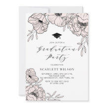 Festa de formatura Moderna de Flores Cor-de-Rosa E