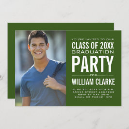 Convite Festa de formatura moderna de Formando masculino