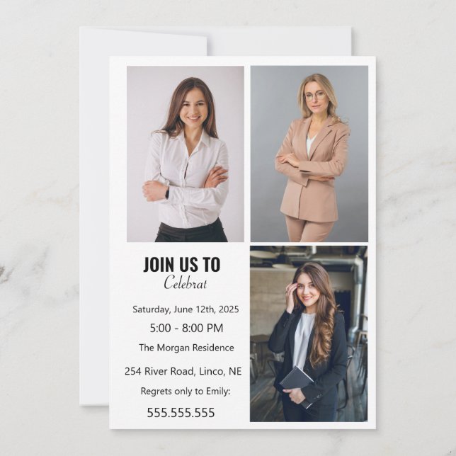 Convite Festa de formatura Moderno de Multifotografia 2025 (Verso)