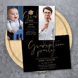 Convite Festa de Formatura Moderno Então e Agora 2 Fotos