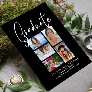 Convite Festa de formatura multifotógrafo de script elega