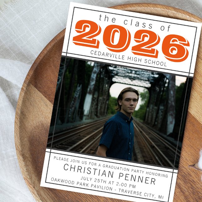 Convite Festa de formatura Open House 2023 Foto Laranja (Criador carregado)