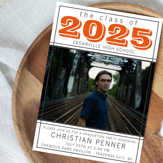 Convite Festa de formatura Open House 2023 Foto Laranja (Criador carregado)