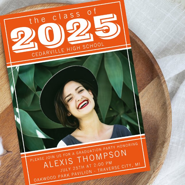 Convite Festa de formatura Open House 2023 Foto Laranja (Criador carregado)
