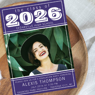 Convite Festa de formatura Open House 2023 Foto Roxo