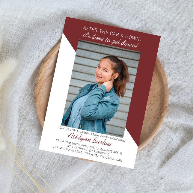 Convite Festa de formatura Open House 2024 Foto Maroon (Criador carregado)