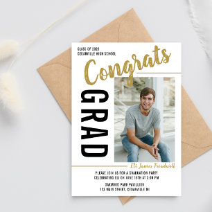 Convite Festa de formatura Open House 2025 Foto Dourada