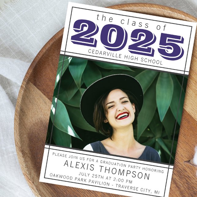 Convite Festa de formatura Open House 2025 Foto Roxo (Criador carregado)