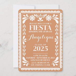 Convite Festa de formatura Papel Picado Mexicano Fiesta 20