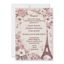 Festa de Formatura Paris Pastel Vintage Torre Eiff