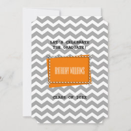 Convite Festa de formatura Personalizada do Padrão Chevron