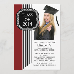 Convite Festa de formatura preta marrom moderna da foto