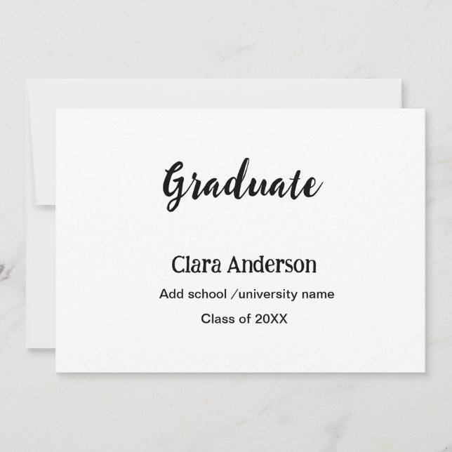 Convite Festa de formatura QR branco preto fotográfico clá (Frente)