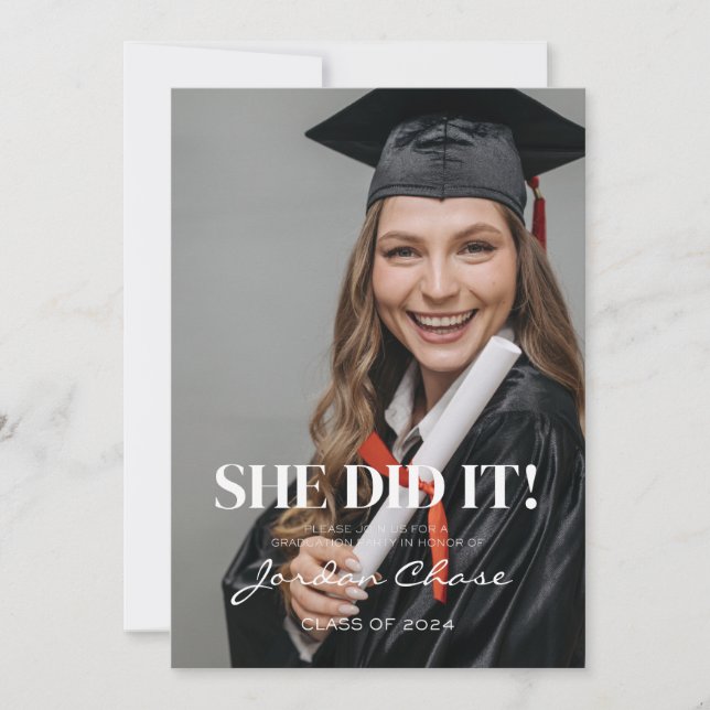 CONVITE festa de formatura QUE ELA FEZ (Frente)