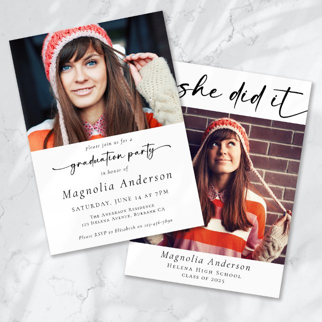 Convite Festa de formatura Que Ela Fez Foto (Criador carregado)