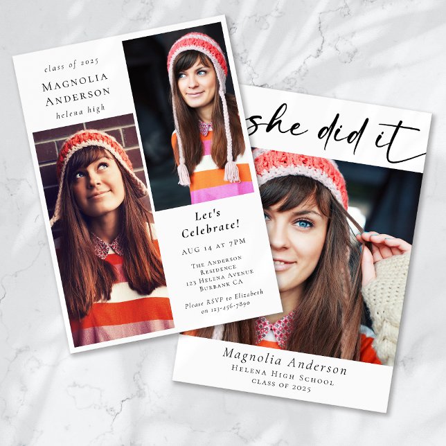 Convite Festa de formatura Que Ela Fez Foto (Criador carregado)