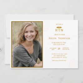 Convite FESTA DE FORMATURA RN Fotografia Branca Dourada