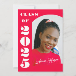 Convite Festa de formatura Rosa do Script Chic Trendy