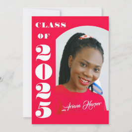 Convite Festa de formatura Rosa do Script Chic Trendy