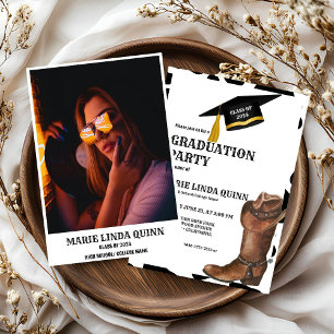 Convite Festa de formatura Russo de Cowboy Ocidental