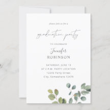 Festa de formatura Rustic Eucalyptus Greenery Duo 