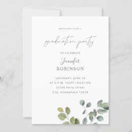 Convite Festa de formatura Rustic Eucalyptus Greenery Duo