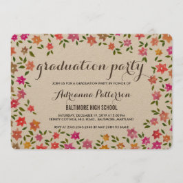 Convite Festa de formatura Rustic Floral Wreath