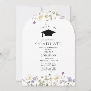 Convite Festa de formatura Rustic Wildflower Boho