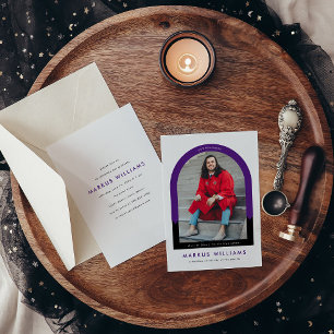 Convite Festa de formatura Simples do Arco Moderno de Foto