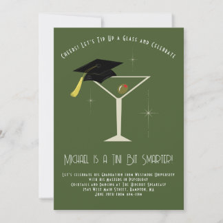 Convite Festa de Formatura Tini Bit Smarter Bar de Martini