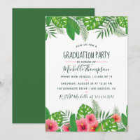 Festa de formatura tropical de aquarela