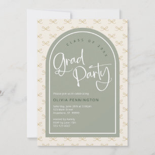 Convite Festa de formatura verde Arcos giros