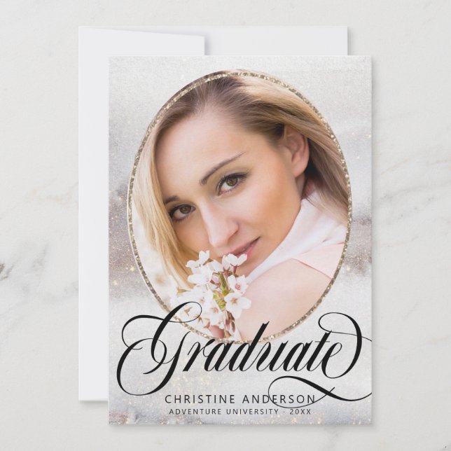 Convite Festa de formatura Virtual de Fotografia Glitter D (Frente)