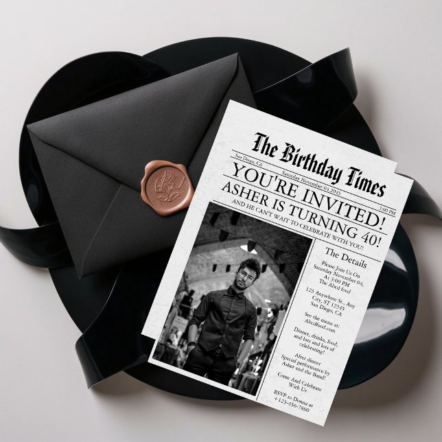 Convite Festa de Fotografias de Diversão Única do Jornal (Criador carregado)