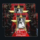 Convite Festa de Fotografias Douradas das Estrelas de Holl<br><div class="desc">personalizar para qualquer evento</div>