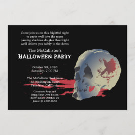 Convite Festa de Fright Night Skull Halloween