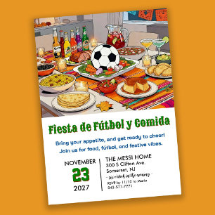 Convite Festa de Futebol e Comida