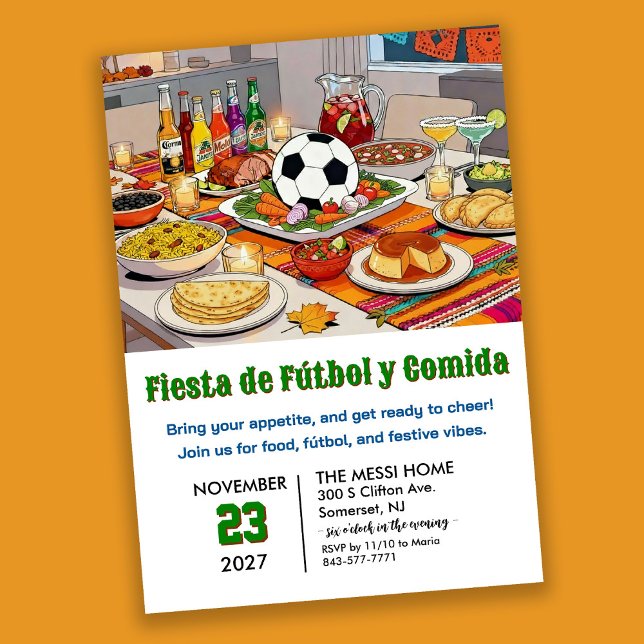 Convite Festa de Futebol e Comida (Criador carregado)
