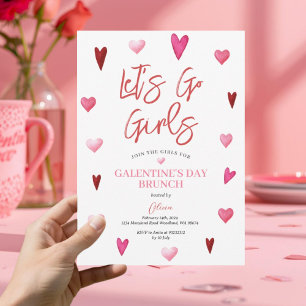 Convite Festa de Galentine's Day Brunch Jantar Dia dos Nam