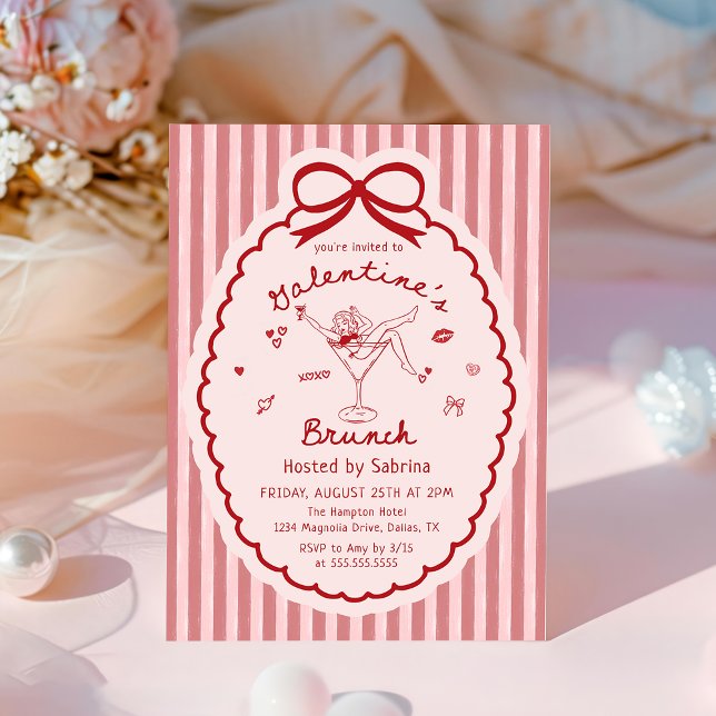 Convite Festa de Galentine's Day Desenhada à Mão Caprichos (Criador carregado)