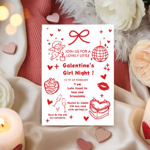 Convite Festa de Galentines, Noite de São Valentão Desenha