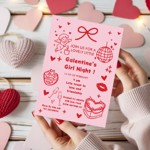 Convite Festa de Galentines, Noite de São Valentão Desenha