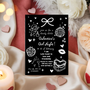 Convite Festa de Galentines, Noite de São Valentão Desenha